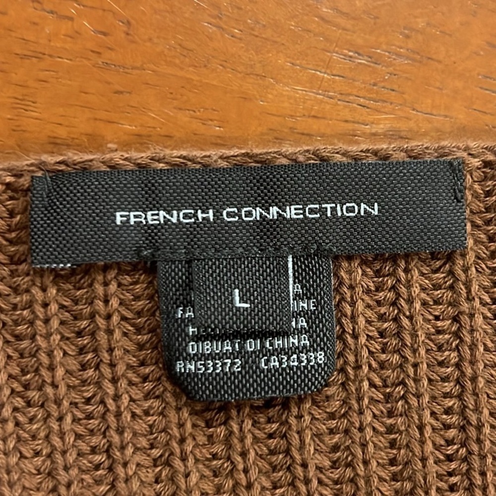 French Connection multicolor striped cotton sweater size large - Picture 5 of 7
